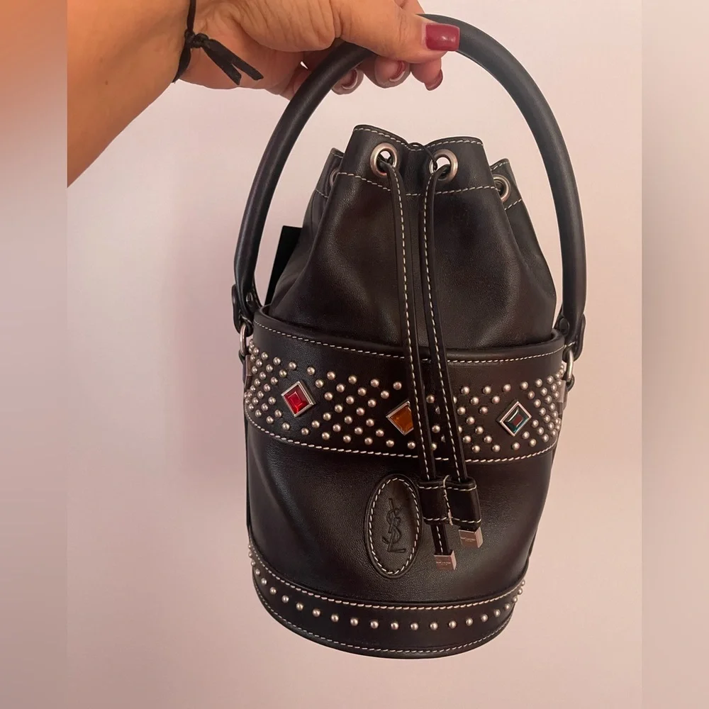 Saint Laurent Bahia Small Bucket‎ Bag black